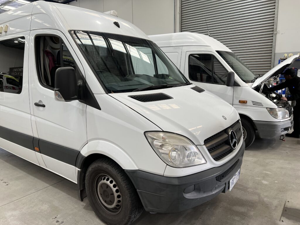 sprinter 906 and 903 in the workshop at eurostar diesels