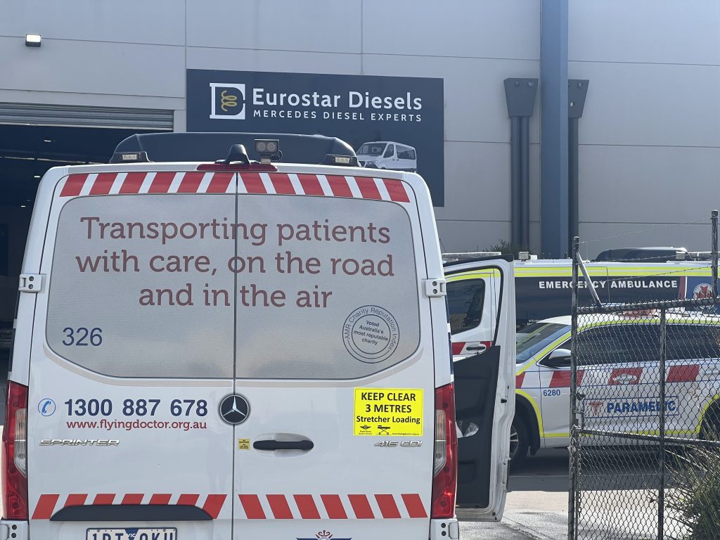 mercedes ambulances at eurostar diesels
